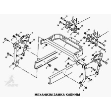 Механизм врезного замка 8-545 золото (Китай)