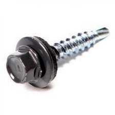 Саморез кровельный 5,5х19,с шайбой,RAL 7024