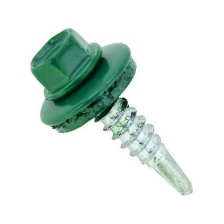 Саморез кровельный 5,5х19,с шайбой,RAL6005