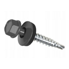 Саморез кровельный 4,8х29,с шайбой,RAL7024