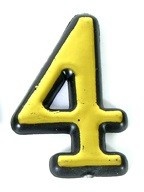 Цифра дверная Аллюр пласт 4 Золото