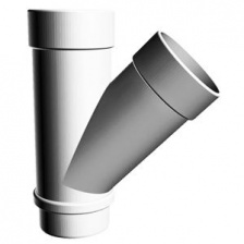 Тройник Lux 45° D=100 DOCKE (Пломбир) пвх