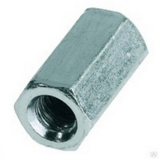 Гайка удлиняющая, переходная М10, цинк, DIN 6334