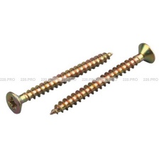 Саморез универсальный 3,5х30,потай,желтый,цинк