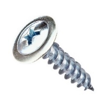 Саморез с прессшайбой 4,2х16, острый, RAL 9003