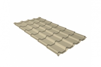 Металлочерепица Grand Line Kamea 0,5 Satin RAL 1015 (светлая слоновая кость)