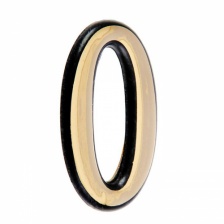 Цифра дверная Аллюр пласт 0 Золото