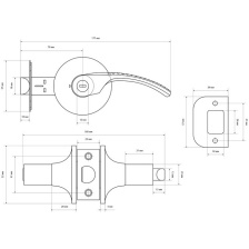 Защёлка Стандарт 8901 PS АВ (бронза) пуст (Китай)