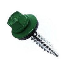 Саморез кровельный 5,5х19,с шайбой,RAL 6002