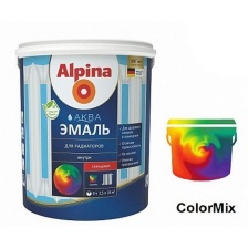 Эмаль акриловая в/д Alpina Аква д/радиаторов 0,9/1,08кг