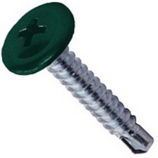 Саморез с прессшайбой 4,2х16 со сверл,RAL 6005