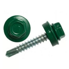 Саморез кровельный 4,8х70,с шайбой,RAL6005