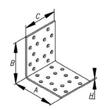 Уголок крепежный перфорированный УПК 40х80х40