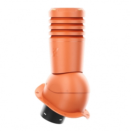 Труба вентиляционная с проходным элементом KBN низкий профиль d=150 RAL 8004 фото 1