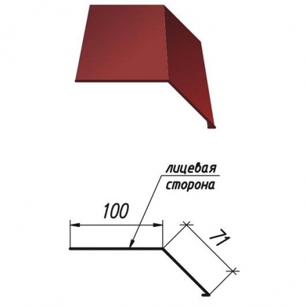 Карнизная планка 0,5 мм оцинкованная фото 1