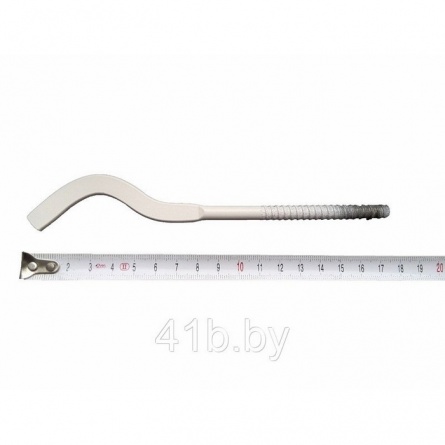 Кронштейн для алюминиевых радиаторов штыревой плоский 180х7мм белый с дюбелем БПЛ002 фото 1