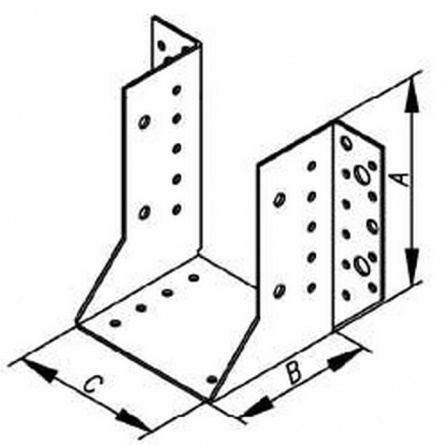 Опора бруса раскр. 140х76х50 фото 1