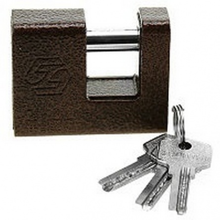 Замок гаражный квадрат 80 мм (блистер) (Китай) фото 1