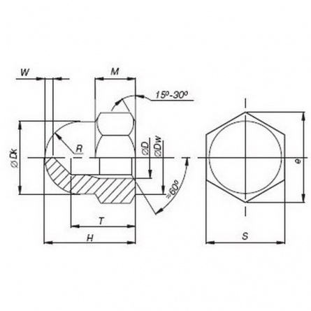 Гайка колпачковая М8 фото 1
