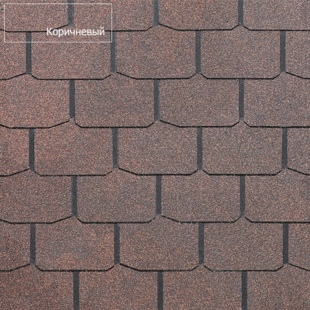 Битумная черепица DOCKE, коллекция КРОНА, (коричневый) фото 2