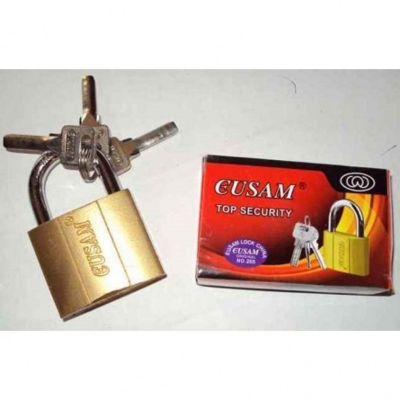 Замок навесной CUSAM 38mm (латунь) фото 1