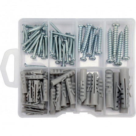 Набор шурупов с дюбелями (104шт)(36504) фото 1