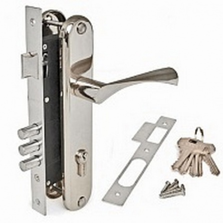 Комплект врезного замка 2623/70-С-CR хром (Китай) фото 1