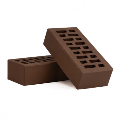 Кирпич клинкерный пустотелый лицевой облицовочный ККлЛП-Б/200 коричневый фото 1