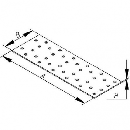 Пластина крепежная перфорированная 120х50 фото 1