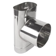 Овальный тройник 90° для дымохода фото 1