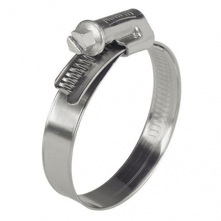 Хомут червячный, цинк 12-22мм, шир.9мм фото 1