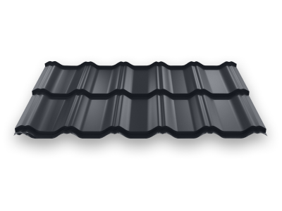 Модульная металлочерепица толщина 0,45, 350*30 RAL7024 серый графит мат фото 1