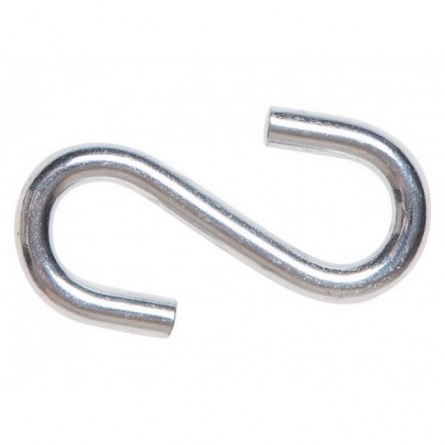 Крючок металлический S-образный 6мм, оцинк фото 1