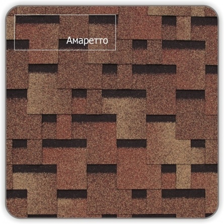 Битумная черепица DOCKE PIE PREMIUM, коллекция ГЕНУЯ, (амаретто) фото 2