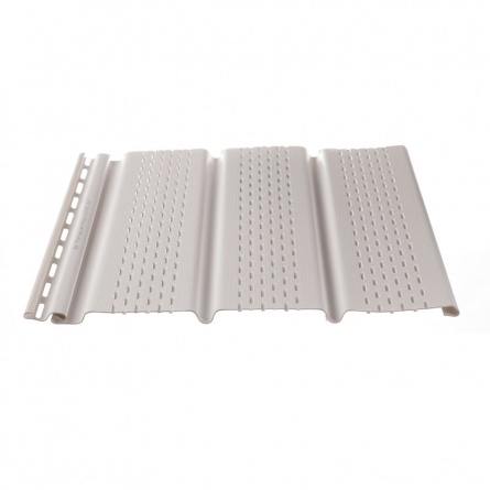 Софит DOCKE Premium перфорированный, 3000x305 мм (Пломбир) фото 1