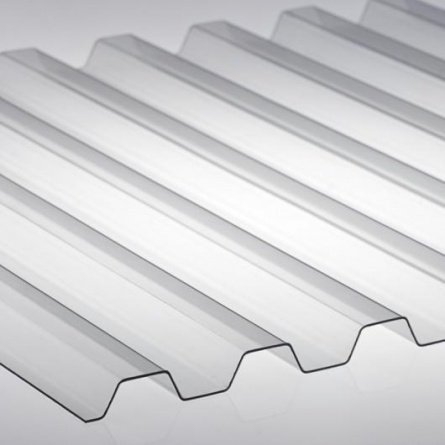 Шифер  ECOLUX волна 146/48, ПВХ профилированный лист 2000*1087, прозрачный фото 1