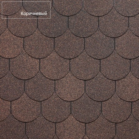 Битумная черепица DOCKE, коллекция КОЛЬЧУГА, (коричневый) фото 2