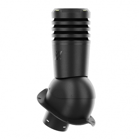 Труба вентиляционная с проходным элементом KBF профиль F d=150 RAL 9005 фото 1