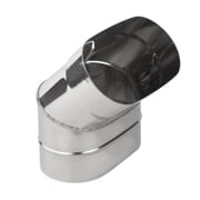 Овальное колено 45° на широкую сторону фото 1