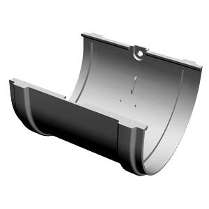 Соединитель желобов D=120 PREMIUM DOCKE (Шоколад) пвх фото 2