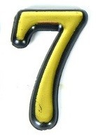 Цифра дверная Аллюр пласт 7 Золото фото 1