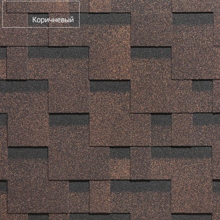 Битумная черепица DOCKE, коллекция ТЕТРИС, (коричневый) фото 1