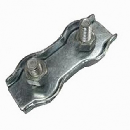 Зажим для стальных канатов №2, дв, оцинк фото 1