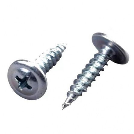 Саморез с прессшайбой 4,2х19, острый, цинк фото 1