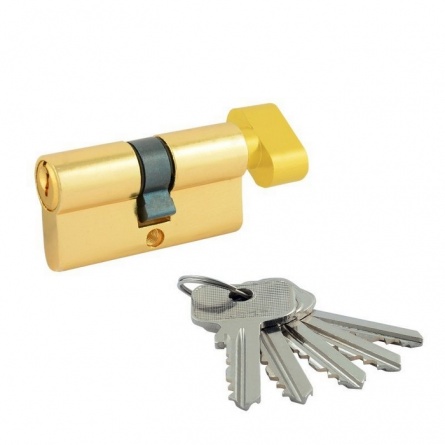 Цилиндровый механизм Нора-М ЕСО Z Л-80 (45/35) латунь анг. кл/кл 5 кл. (Китай) фото 1