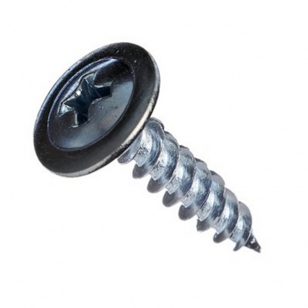 Саморез с прессшайбой 4,2х16, со сверлом, RAL 7024 фото 1