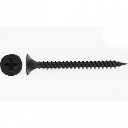 Саморез по гипсокартону 3,5х45 мелкий шаг со сверлом фото 1