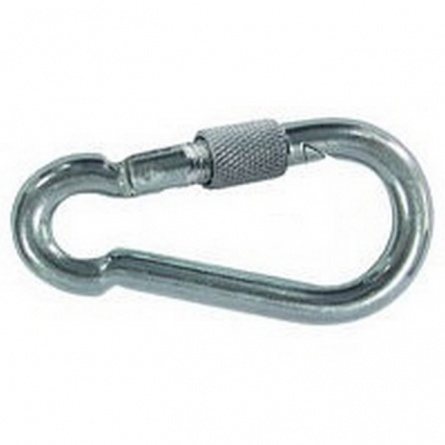 Карабин пожар с фиксат 6х60, цинк фото 1