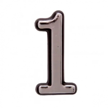 Цифра дверная Аллюр пласт 1 Хром фото 1