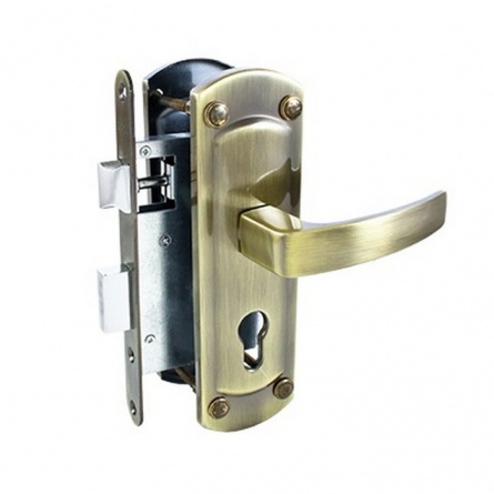 Замок врезной 3В4-1/55А АВ ст.бронза б/ц.м.Антипаника фото 1